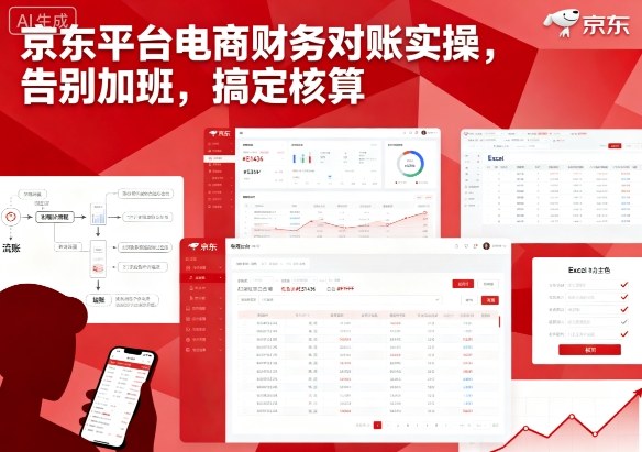 京东平台电商财务对账实操，告别加班，搞定核算-数码之翼