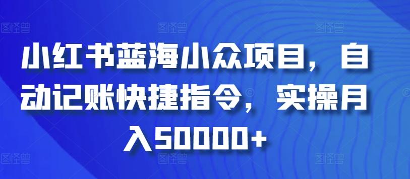 小红书蓝海小众项目，自动记账快捷指令，实操月入50000+【揭秘】-数码之翼