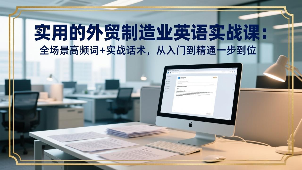 实用的外贸制造业英语实战课:全场景高频词+实战话术,从入门到精通一步到位-数码之翼
