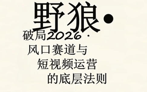 野狼团队·多平台实操运营课，覆盖AI口播、服装、好物、漫剪等热门玩法(更新4月29日)-数码之翼