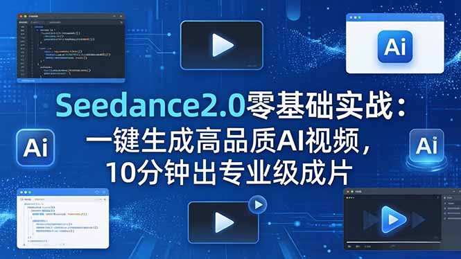 Seedance2.0零基础实战：一键生成高品质AI视频，10分钟出专业级成片-数码之翼
