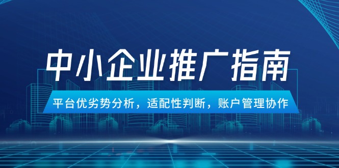 中小企业竞价推广指南，平台优劣势分析，适配性判断，账户管理协作-数码之翼