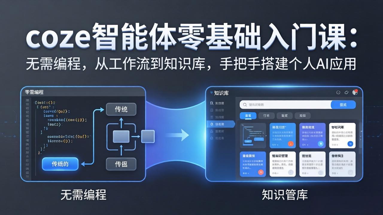 coze智能体零基础入门课：无需编程，从工作流到知识库，手把手搭建个人AI应用-数码之翼