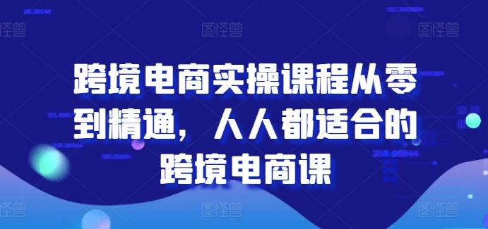 跨境电商实操课程从零到精通，人人都适合的跨境电商课-数码之翼