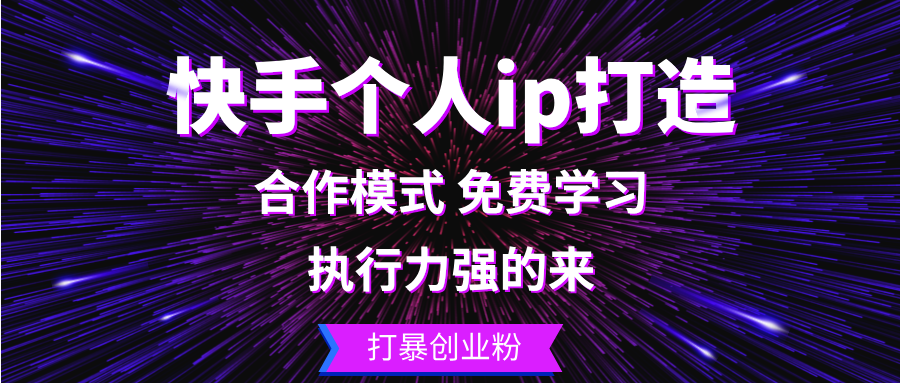 快手个人ip打造：执行力强的来 打暴创业粉-数码之翼