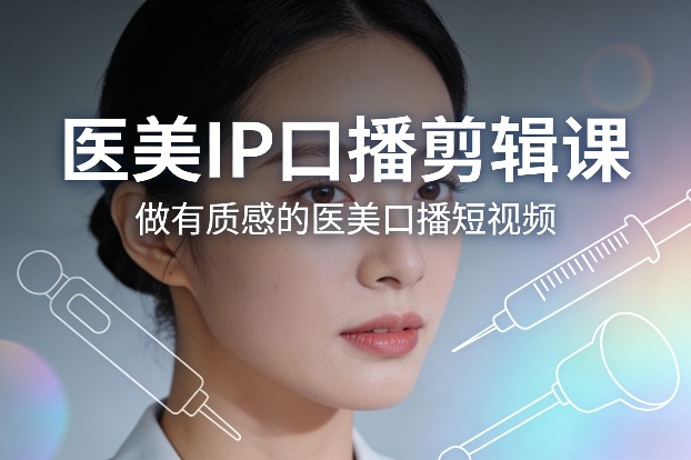 医美IP口播剪辑课,做有质感的医美口播短视频-数码之翼
