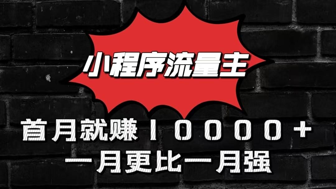 小程序流量主首月就赚10000+，一月更比一月强！小本创业首选-数码之翼