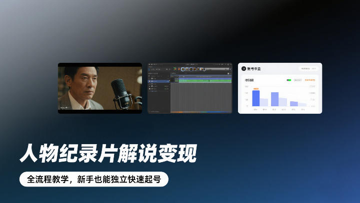 人物纪录片解说变现，全流程教学，新手也能独立快速起号-数码之翼