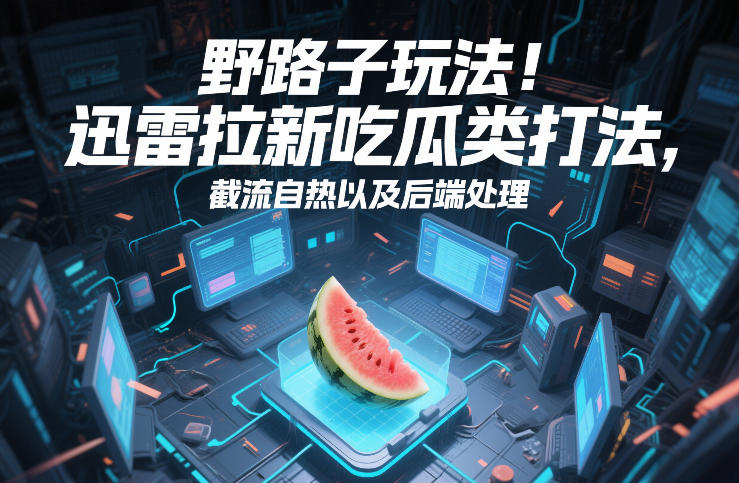 野路子玩法!迅雷拉新吃瓜类打法,截流自热以及后端处理-数码之翼