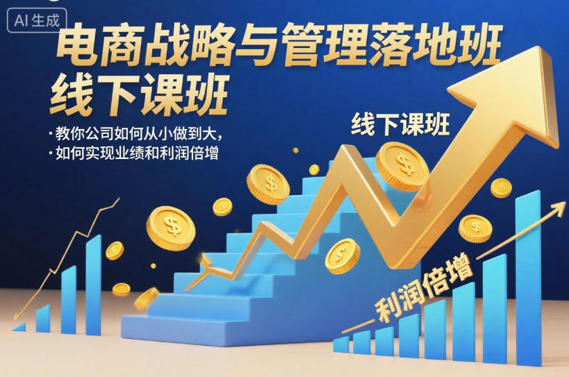 电商战略与管理落地班线下课，教你公司如何从小做到大，如何实现业绩和利润倍增【录音】-数码之翼