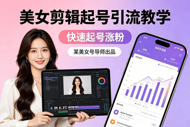 某美女号导师出品：美女剪辑起号引流教学，快速起号涨粉-数码之翼
