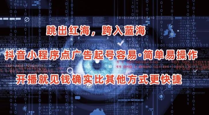 抖音小程序点广告项目，起号容易，简单易操作，开播就见有收益【揭秘】-数码之翼