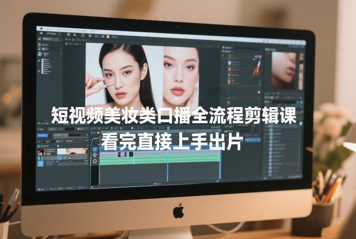 短视频美妆类口播全流程剪辑课，看完直接上手出片-数码之翼