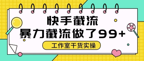 快手暴力截流玩法，全自动无需人工，每日单号50+精准客资【揭秘】-数码之翼