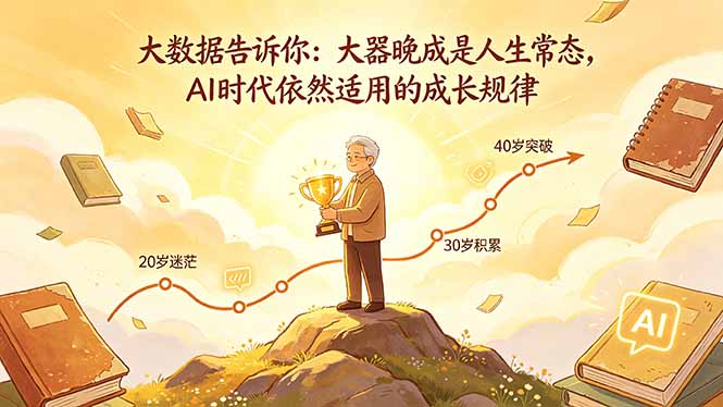 付费文章：大数据告诉你：大器晚成是人生常态，AI 时代依然适用的成长规律-数码之翼