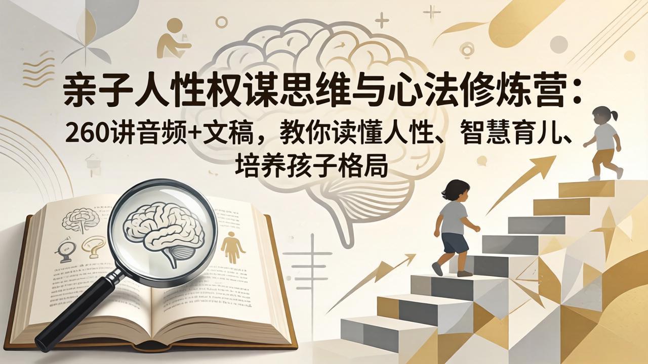 亲子人性权谋思维与心法修炼营：260讲音频+文稿，教你读懂人性、智慧育儿、培养孩子格局-数码之翼