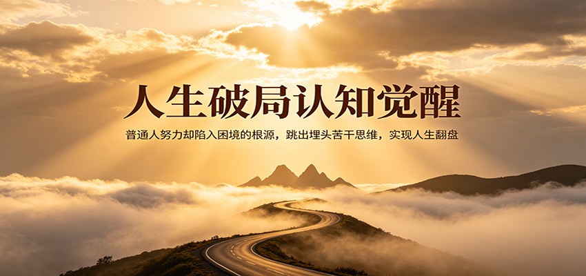 人生破局认知觉醒，普通人努力却陷入困境的根源，跳出埋头苦干思维，实现人生翻盘-数码之翼