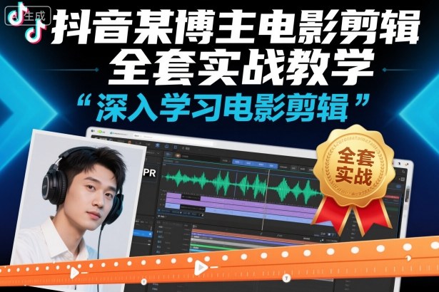 抖音某博主电影剪辑全套实战教学，深入学习电影剪辑-数码之翼