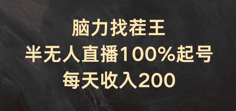 脑力找茬王,半无人直播100%起号,每天收入200+【揭秘】-数码之翼
