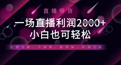 半无人直播带货，一场利润数张，适合所有平台玩法，小白也可轻松-数码之翼