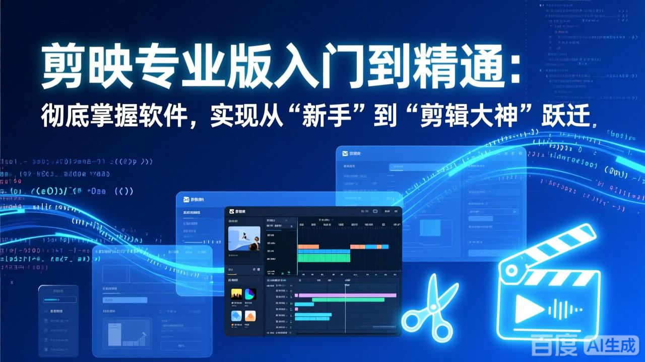 剪映专业版入门到精通：彻底掌握软件，实现从“新手”到“剪辑大神”跃迁-数码之翼