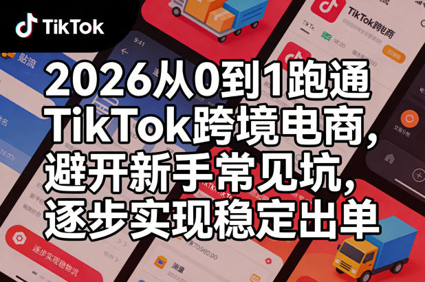 2026从0到1跑通TikTok跨境电商，避开新手常见坑，逐步实现稳定出单(更新0414)-数码之翼