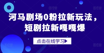 河马剧场0粉拉新玩法，短剧拉新嘎嘎爆-数码之翼