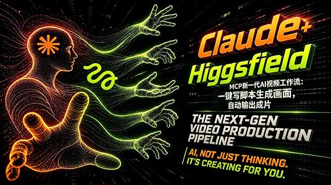 Claude+Higgsfield MCP新一代AI视频工作流：一键写脚本生成画面，自动输出成片-数码之翼