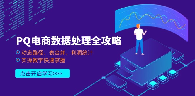 PQ电商数据处理全攻略，动态路径、表合并、利润统计，实操教学快速掌握-数码之翼