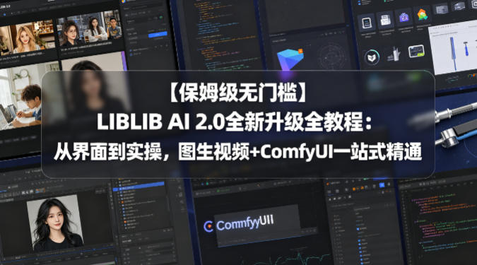 【保姆级无门槛】LIBLIB AI 2.0全新升级全教程：从界面到实操，图生视频+ComfyUI一站式精通-数码之翼