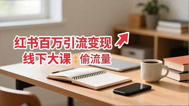 小红书百万引流变现-11月线下大课：分享从0到百万引流路径，手把手教偷流量、拿结果-数码之翼