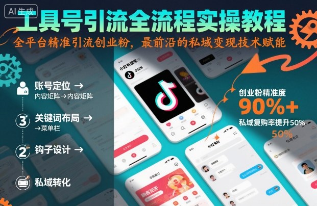 工具号引流全流程保姆级实操教程，全平台精准引流创业粉，最前沿的私域变现技术赋能-数码之翼