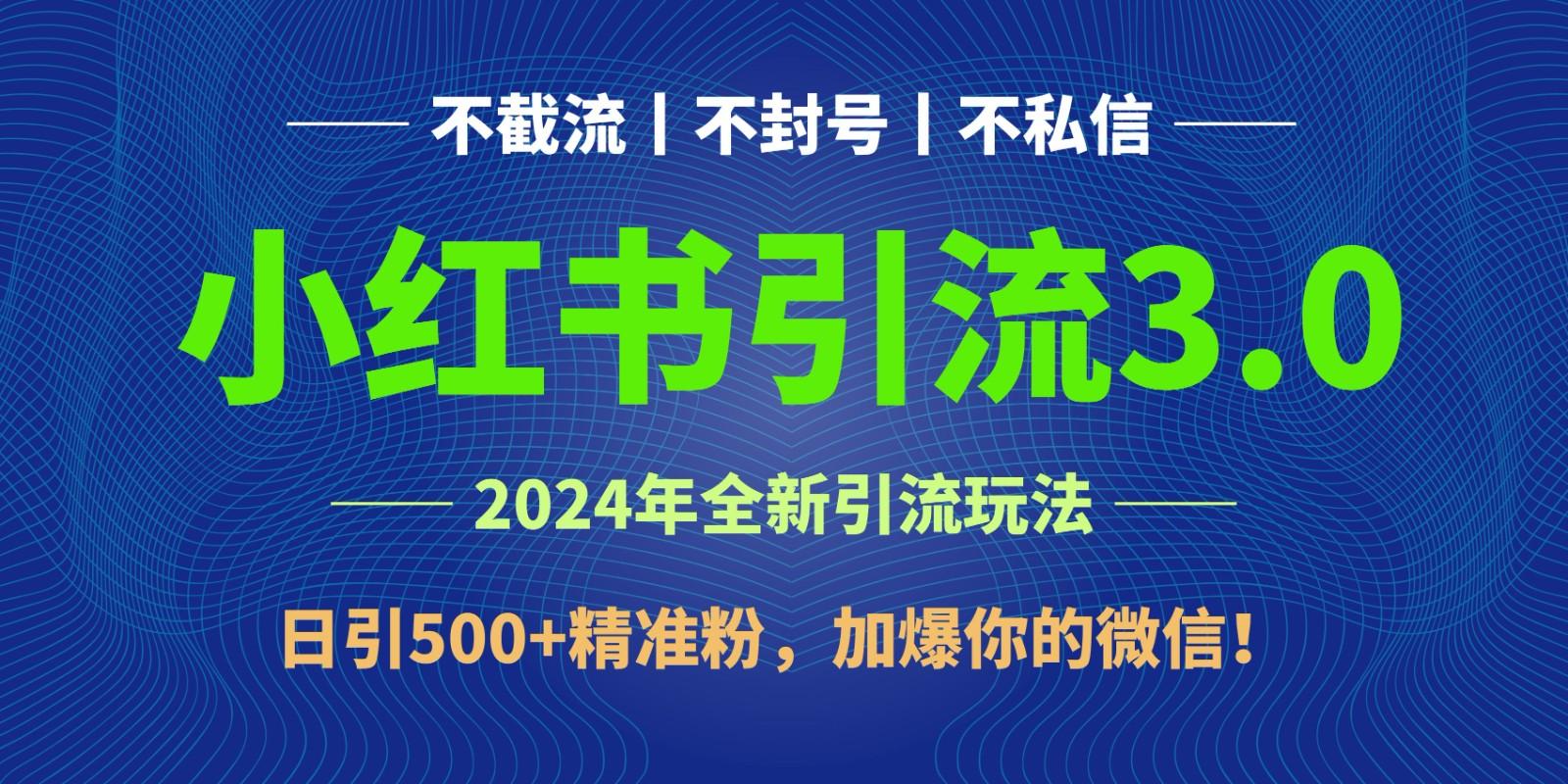 2024年4月最新小红书引流3.0玩法,日引500+精准粉,加爆你的微信!-数码之翼