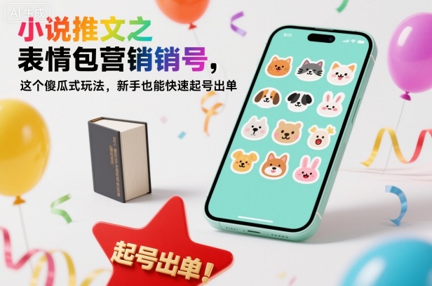 小说推文之表情包营销号，这个傻瓜式玩法，新手也能快速起号出单-数码之翼