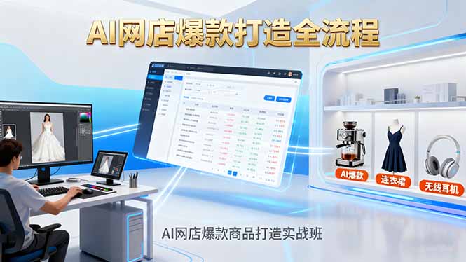 AI网店爆款商品打造实战班：AI技术实现商品图智能处理，快速搭建AI网店-数码之翼
