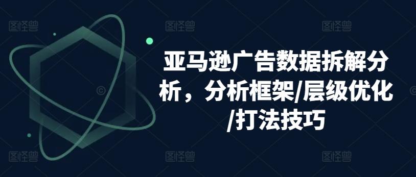 亚马逊广告数据拆解分析，分析框架/层级优化/打法技巧-数码之翼