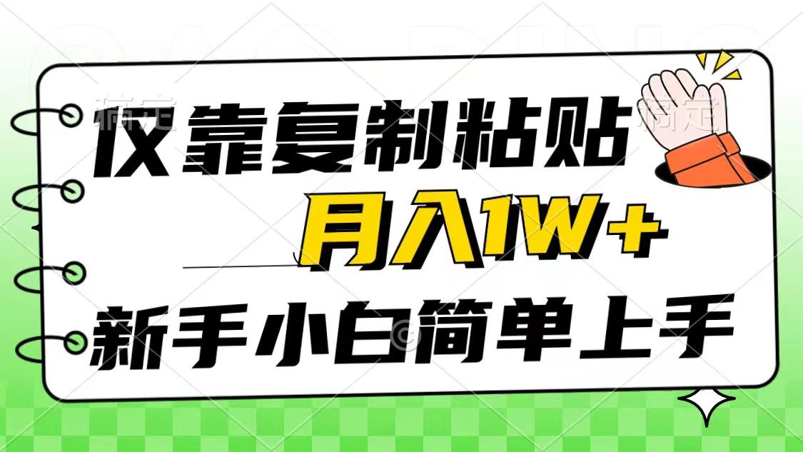 仅靠复制粘贴，被动收益，轻松月入1w+，新手小白秒上手，互联网风口项目-数码之翼