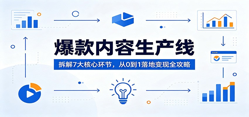 爆款内容生产线：拆解7大核心环节，从0到1落地变现全攻略-数码之翼