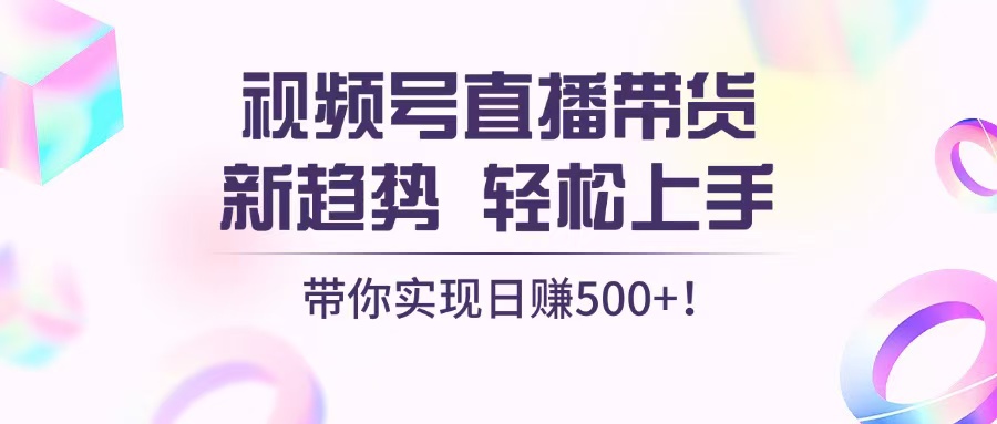 视频号直播带货新趋势，轻松上手，带你实现日赚500+-数码之翼