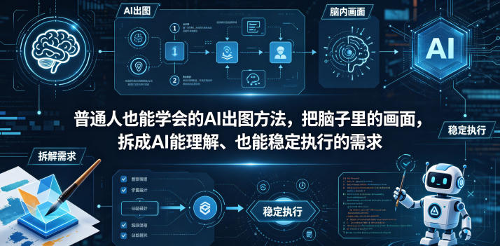 普通⼈也能学会的AI出图⽅法，把脑子里的画面，拆成AI能理解、也能稳定执行的需求【文档】-数码之翼