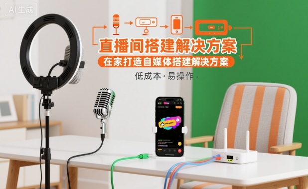 直播间搭建解决方案，在家打造自媒体搭建解决方案-数码之翼