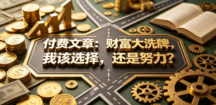 付费文章：财富大洗牌，我该选择，还是努力？-数码之翼