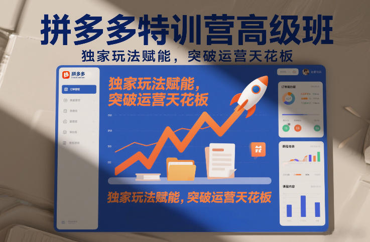 拼多多特训营高阶班，独家玩法赋能，突破运营天花板(更新26年3月)-数码之翼