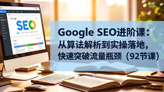 Google SEO进阶课：从算法解析到实操落地，快速突破流量瓶颈(92节课-数码之翼