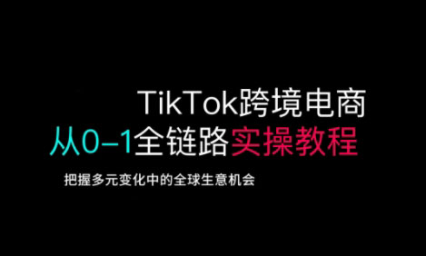 TikTok跨境电商从0-1全链路全方位实操教程，把握多元变化中的全球生意机会-数码之翼