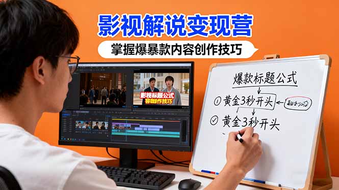 影视解说变现营：通过30+实战案例爆款内容创作技巧，掌握影视解说盈利密码-数码之翼