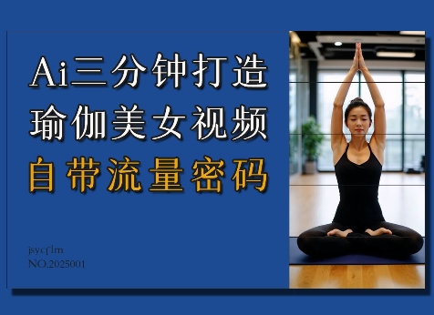 Ai3分钟打造瑜伽美女视频，自带流量密码-数码之翼