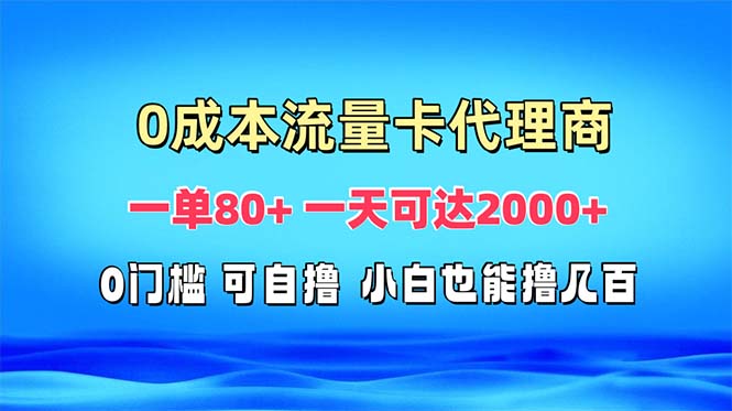 免费流量卡代理一单80+ 一天可达2000+-数码之翼