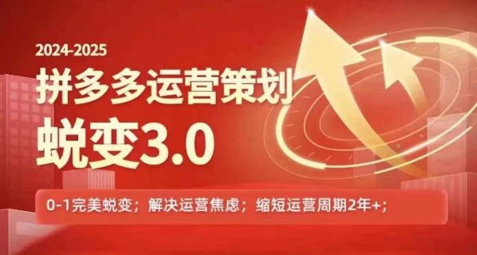 2024-2025拼多多运营策略蜕变3.0，0~1完美蜕变，解决信息焦虑-数码之翼