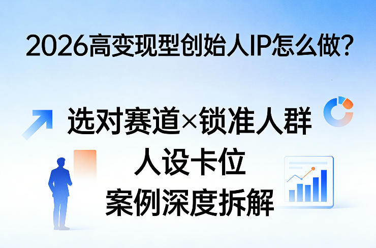 2026高变现型创始人IP怎么做？选对赛道×锁准人群×人设卡位×案例深度拆解-数码之翼